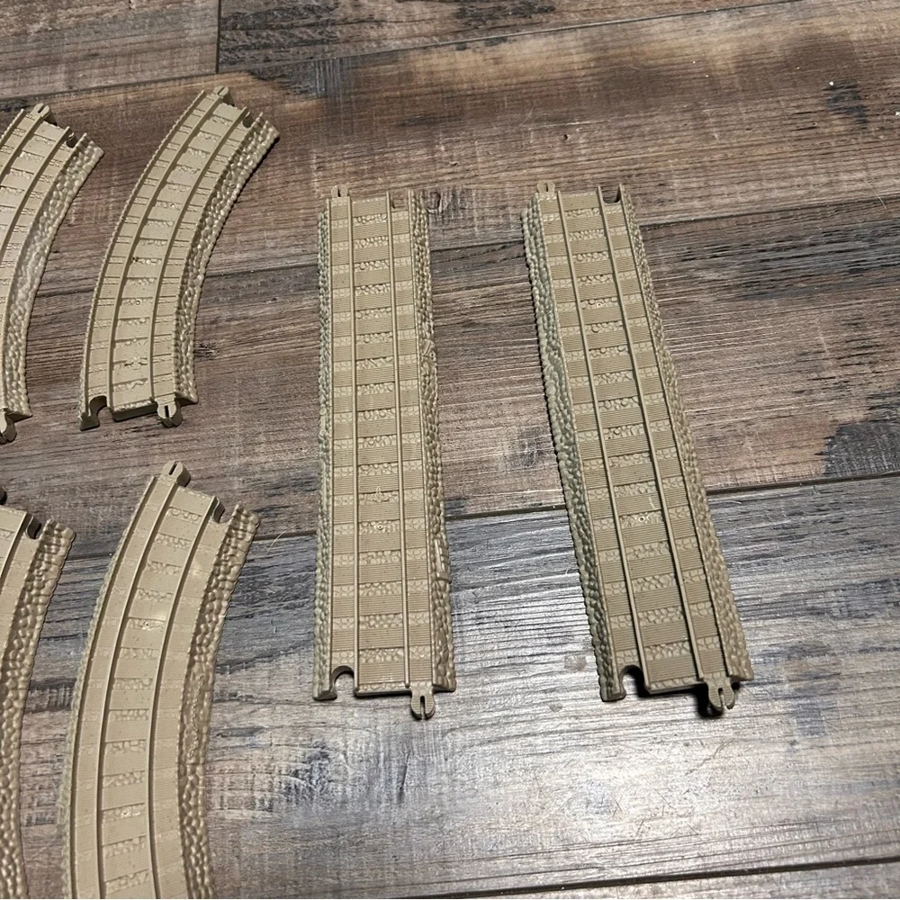 Thomas Trackmaster Replacement Long & Curved‎ Tracks Tan Beige Lot of 10 Pcs